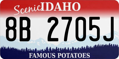 ID license plate 8B2705J