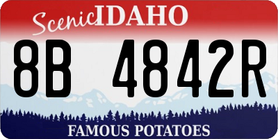 ID license plate 8B4842R