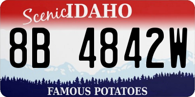 ID license plate 8B4842W
