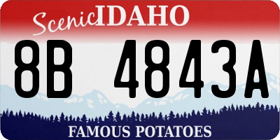 ID license plate 8B4843A