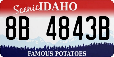 ID license plate 8B4843B
