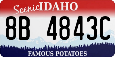 ID license plate 8B4843C
