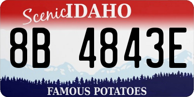 ID license plate 8B4843E
