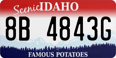 ID license plate 8B4843G