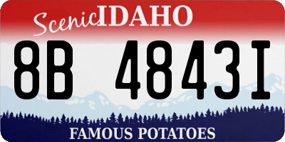 ID license plate 8B4843I