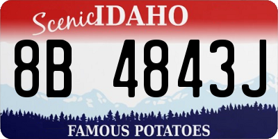 ID license plate 8B4843J