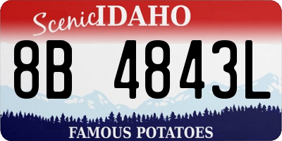 ID license plate 8B4843L