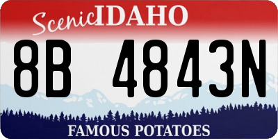 ID license plate 8B4843N