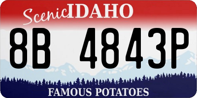 ID license plate 8B4843P