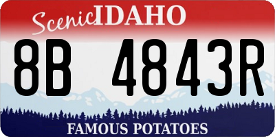 ID license plate 8B4843R