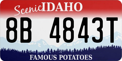 ID license plate 8B4843T