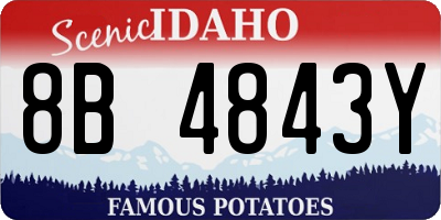 ID license plate 8B4843Y