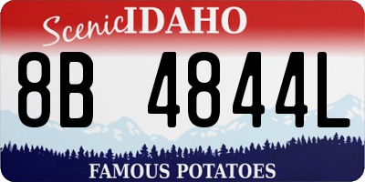 ID license plate 8B4844L