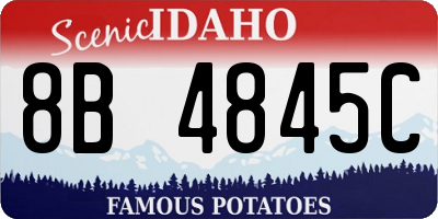 ID license plate 8B4845C