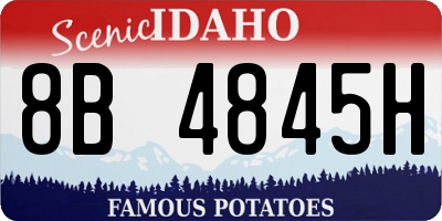 ID license plate 8B4845H