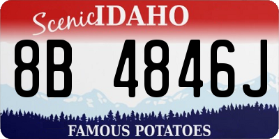 ID license plate 8B4846J