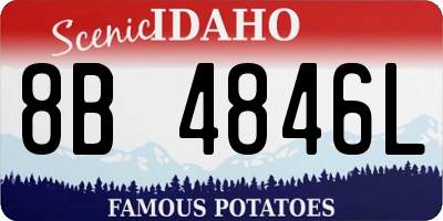 ID license plate 8B4846L