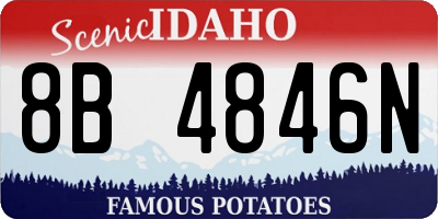 ID license plate 8B4846N