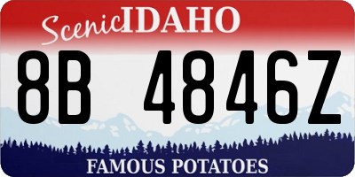 ID license plate 8B4846Z