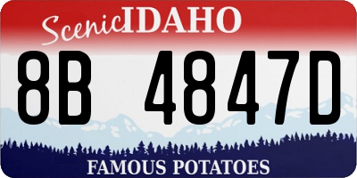 ID license plate 8B4847D