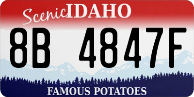 ID license plate 8B4847F