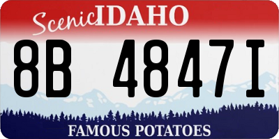 ID license plate 8B4847I