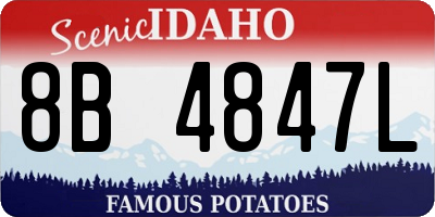 ID license plate 8B4847L