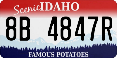 ID license plate 8B4847R