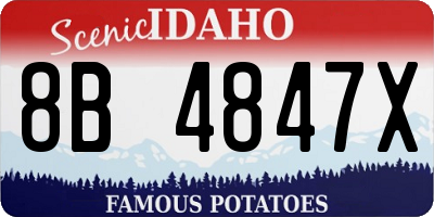 ID license plate 8B4847X