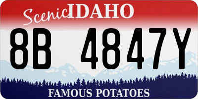 ID license plate 8B4847Y