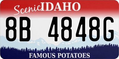 ID license plate 8B4848G