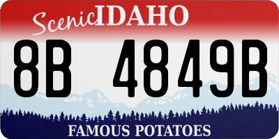 ID license plate 8B4849B