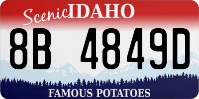 ID license plate 8B4849D