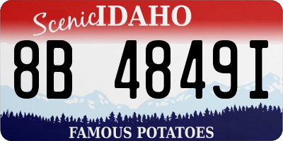 ID license plate 8B4849I
