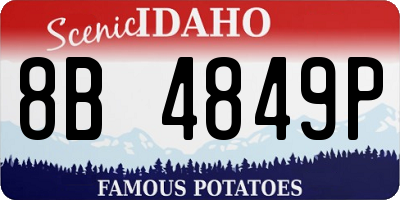 ID license plate 8B4849P
