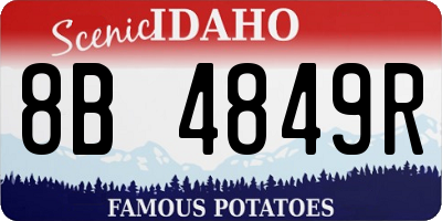 ID license plate 8B4849R
