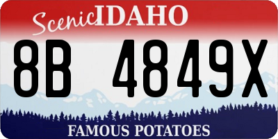 ID license plate 8B4849X