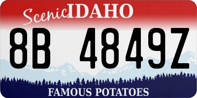 ID license plate 8B4849Z