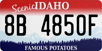 ID license plate 8B4850F