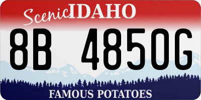 ID license plate 8B4850G