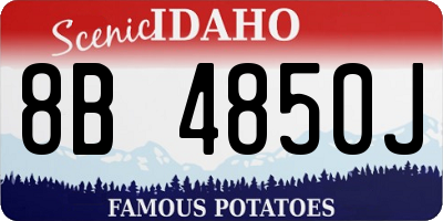 ID license plate 8B4850J