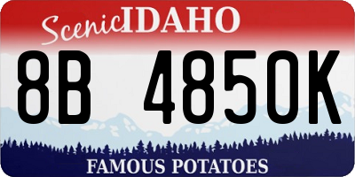 ID license plate 8B4850K