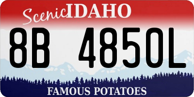 ID license plate 8B4850L