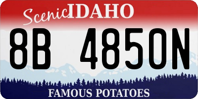 ID license plate 8B4850N