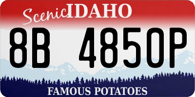 ID license plate 8B4850P