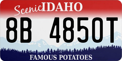 ID license plate 8B4850T
