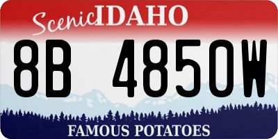 ID license plate 8B4850W