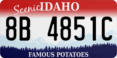ID license plate 8B4851C