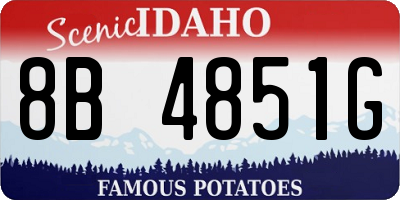ID license plate 8B4851G