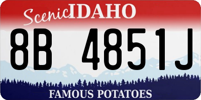 ID license plate 8B4851J